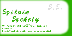 szilvia szekely business card